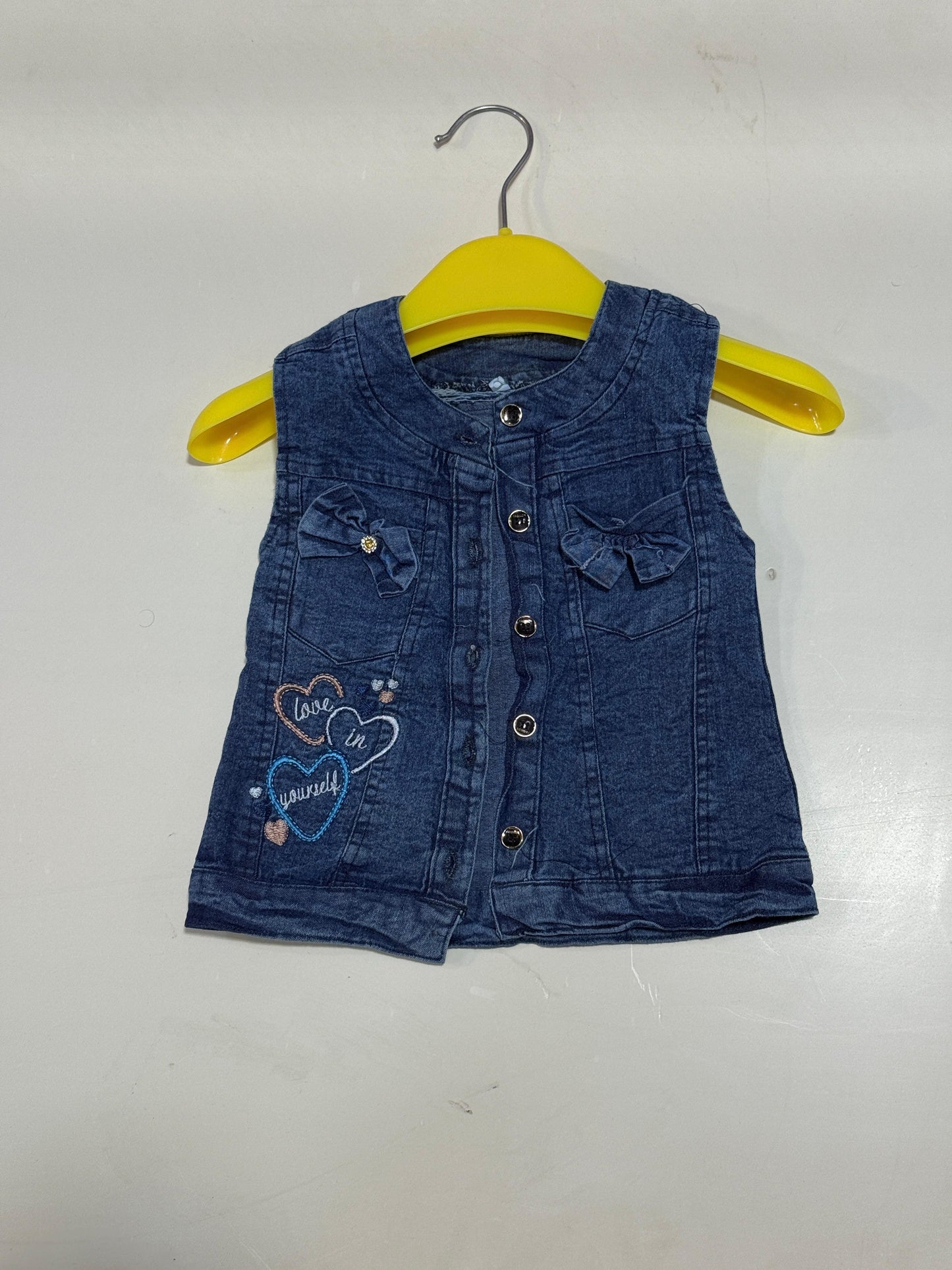 Stylish Baby Girl Denim Jeans & Jacket Set with White Heart Print Shirt – Glimzia Kids Wear