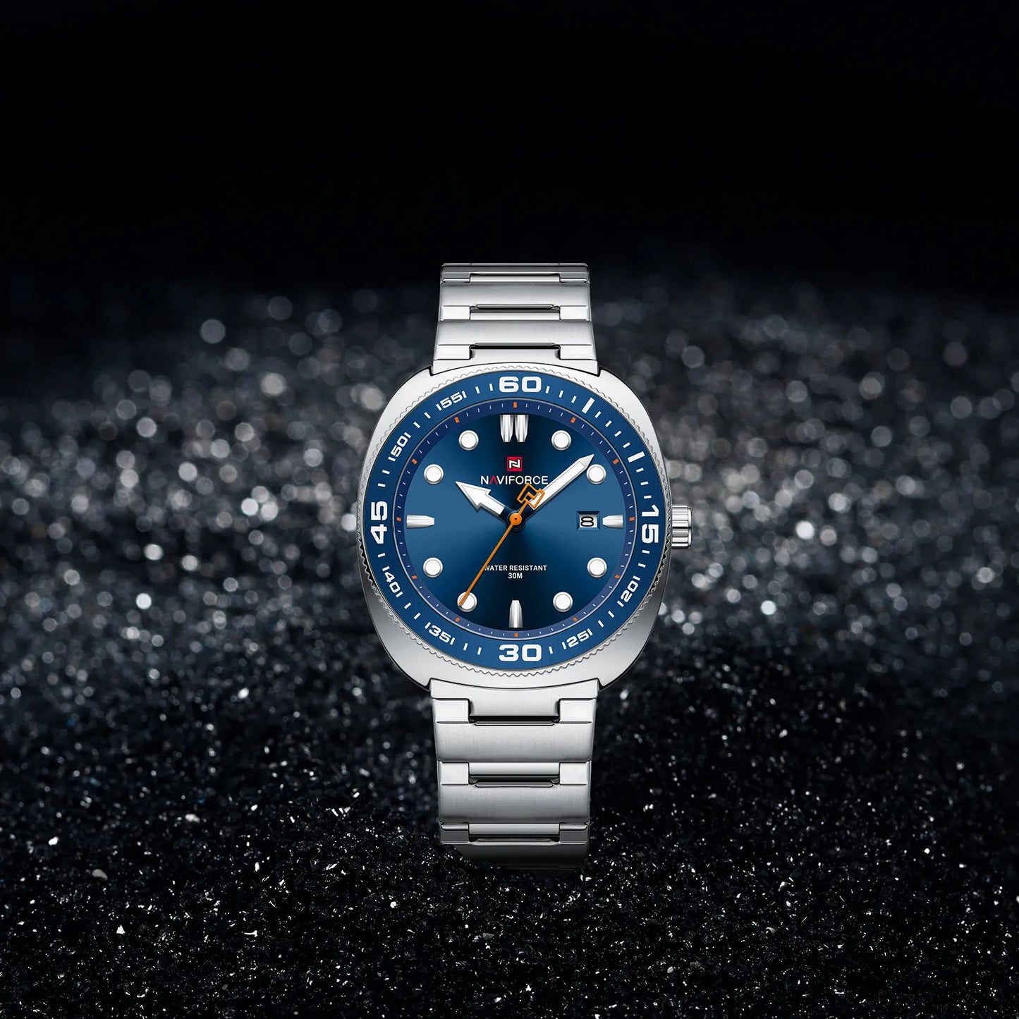 Product details of Naviforce NF9250 - S.BE.S Stylish & Trendy New Fashionable Stainless Steel Bracelet Wrist Watch For Men