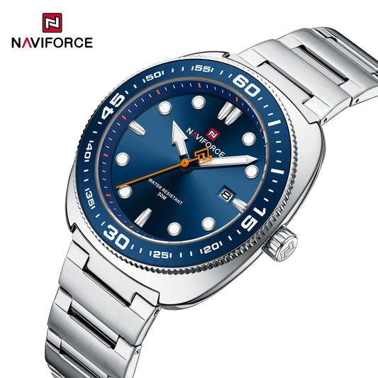 Product details of Naviforce NF9250 - S.BE.S Stylish & Trendy New Fashionable Stainless Steel Bracelet Wrist Watch For Men