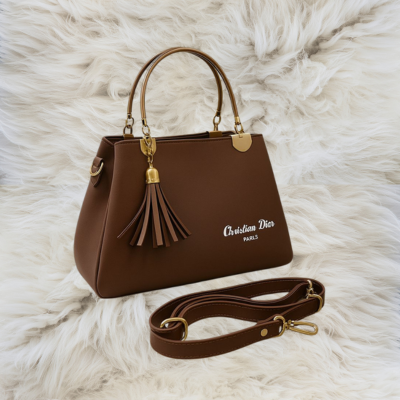 Luxury Designer Handbag for Women – Elegant Tote Bag with Tassel & Strap