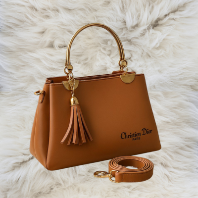 Luxury Designer Handbag for Women – Elegant Tote Bag with Tassel & Strap