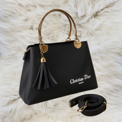 Luxury Designer Handbag for Women – Elegant Tote Bag with Tassel & Strap
