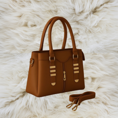 Luxury Handbag for Women – Elegant Tote Bag with Gold Detailing & Strap