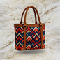 Trendy Multicolor Tote Bag for Women – Stylish Shoulder Handbag with Zigzag Pattern