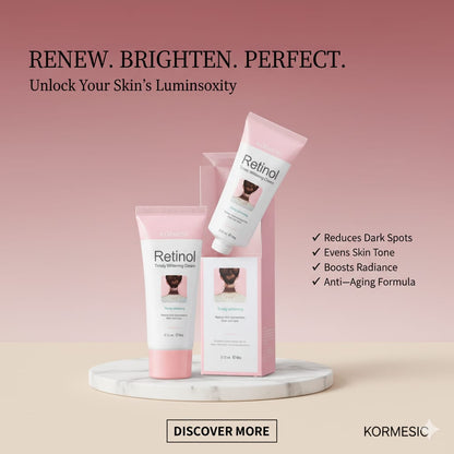 Kormesic Retinol Whitening Cream – Dark Spot Remover & Skin Brightening Moisturizer for Face and Body