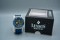 Lexros Automatic Skeleton Watch for Men – Blue Leather Strap, Luxury Mechanical Timepiece