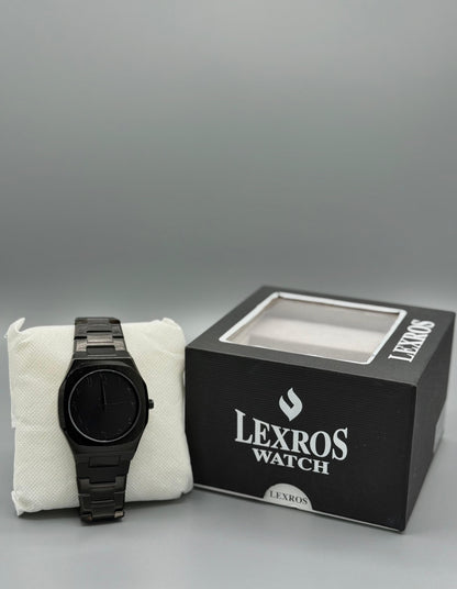 Aura Black Stainless Steel Men's Luxury Watch – Stylish & Durable Timepiece