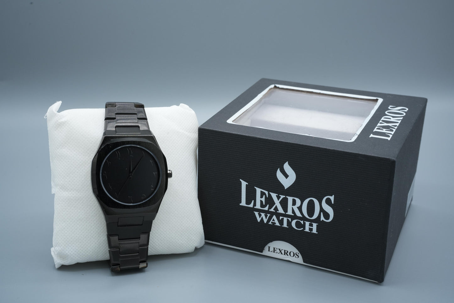 Aura Black Stainless Steel Men's Luxury Watch – Stylish & Durable Timepiece