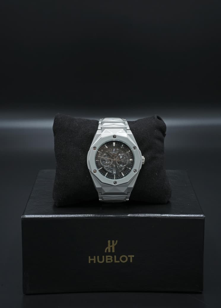 Hublot Luxury Stainless Steel Men's Watch – Premium Skeleton Dial Design