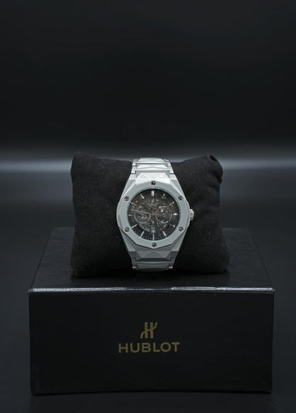 Hublot Luxury Stainless Steel Men's Watch – Premium Skeleton Dial Design