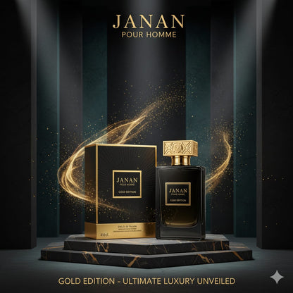 “Janan Pour Homme Gold Edition – Eau de Parfum 100 ml | Premium Men’s Fragrance”