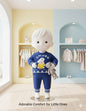 Cozy Blue Knit Baby Outfit with Bunny Design – Warm Winter Set for Boys & Girls