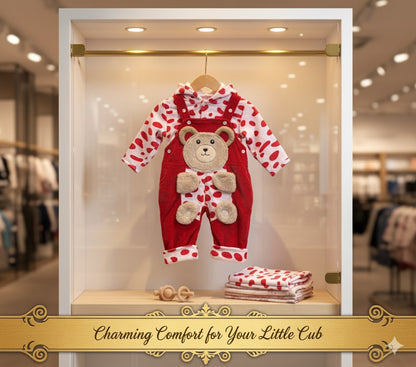 Adorable Baby Bear Winter Romper – Soft Fleece Hooded Jumpsuit for Newborns & Infants | Hafiz Garments
