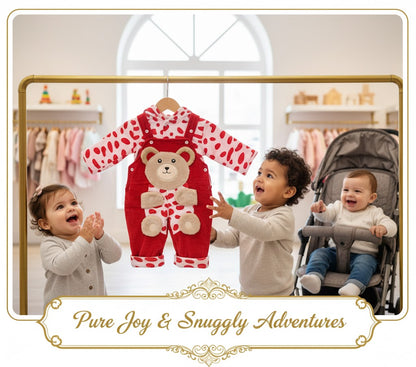 Adorable Baby Bear Winter Romper – Soft Fleece Hooded Jumpsuit for Newborns & Infants | Hafiz Garments