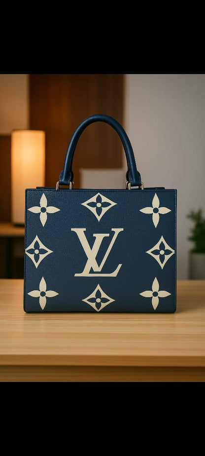 Luxury Louis Vuitton OnTheGo MM Tote Bag – Monogram Giant Canvas, Brown & Beige