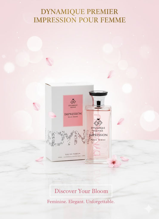 Dynamique Premier Impression Pour Femme Eau de Parfum – Long Lasting Floral Fragrance for Women, 100ml