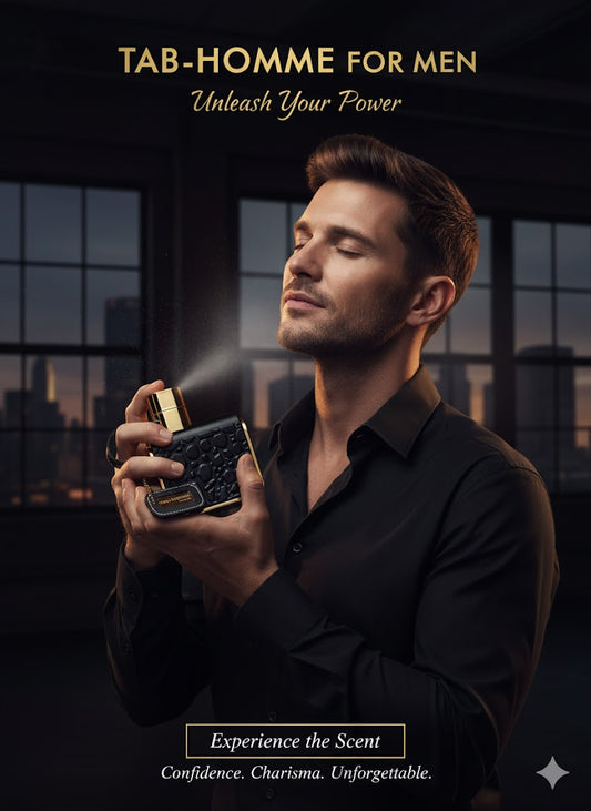 TAB-HOMME For Men Eau de Parfum – Long Lasting Luxury Fragrance | Bold, Masculine Scent with Notes of Strength, Charisma & Legacy | 100ml