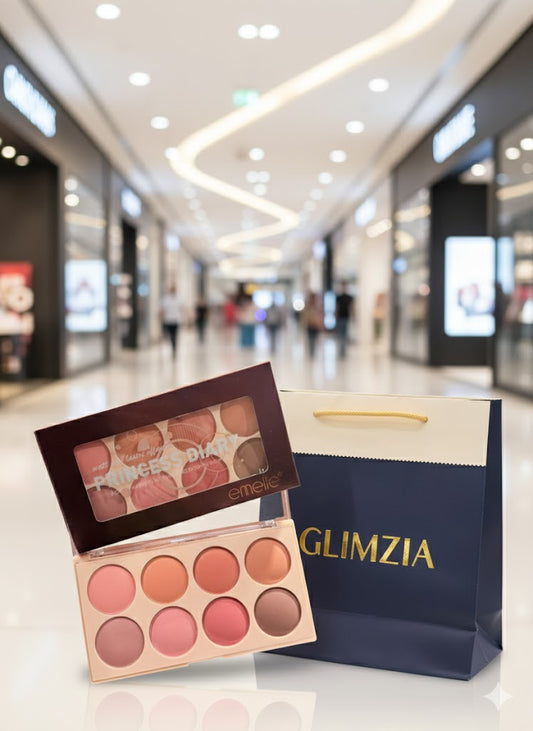 8-Color Blush & Contour Palette – Matte & Shimmer Shades for Natural and Glam Looks