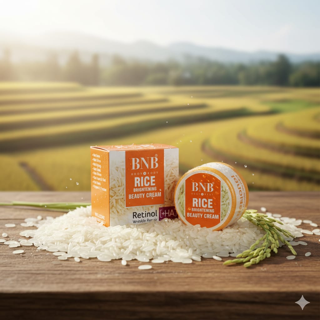 BNB Rice Brightening & Beauty Cream with Retinol + HA – Skin Whitening & Wrinkle Repair Formula