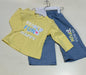 Girls Cotton Outfit Set - "Beauty Fun Happy" Top & Denim Shorts | Toddler Clothing Set